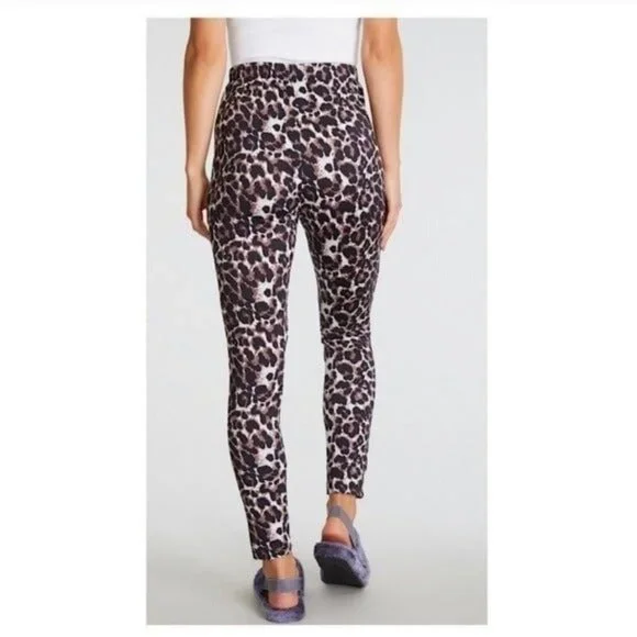 ✨LEOPARD LEGGINGS OPEN KNEE W/ LACE DETAIL-NEW - Picture 4 of 4